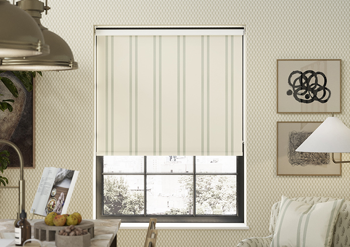 Adelaide, Winnies Stripe Bud Green - Roller Blind - Image 3
